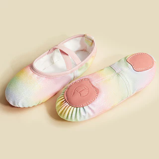 SWEAR รองเท้าเต้นรํา รองเท้าบัลเล่ต์พื้นนุ่มสีรุ้งเงา 🧸Size 21-40