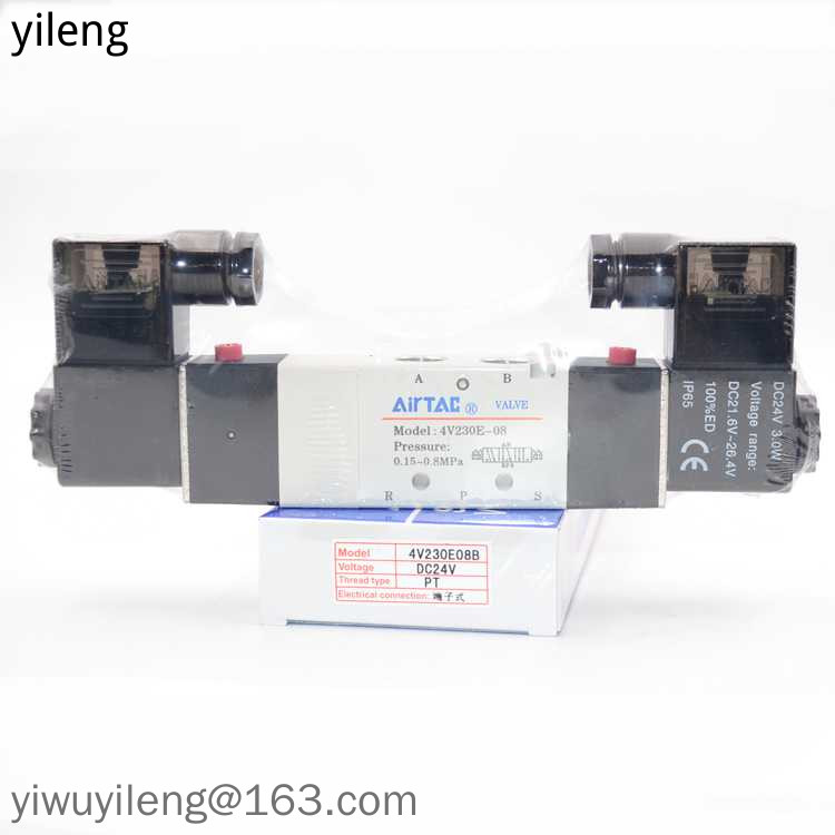 4V Airtac Series AIRTAC 4V330C-10 4V230C-08 3/3 Way air Solenoid วาล์ว tta10