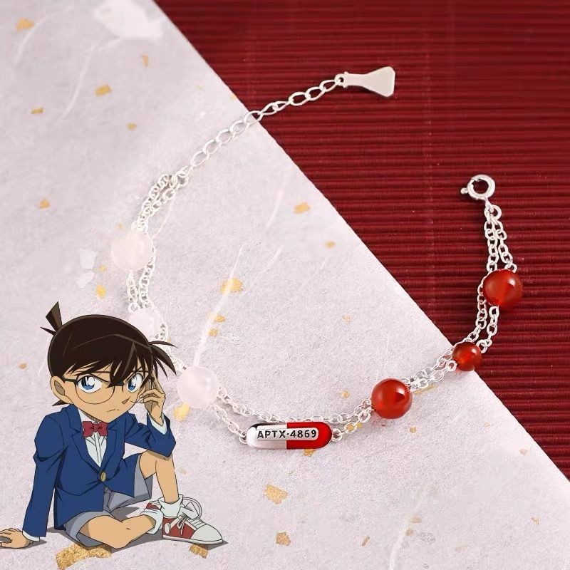 Ins Detective Conan สไตล์เดียวกัน APTX-4869 Theme Double Layer สร้อยข้อมือเครื่องประดับตกแต่งของขวัญ