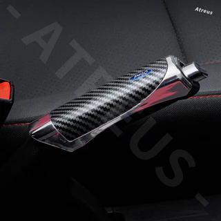 Ford ปลอกหุ้มเบรคมือสําหรับรถยนต์ ปลอกหุ้มเบรคมือ คาร์บอนไฟเบอร์ ครอบเบรคมือลายคาร์บอน สำหรับ Ford Ranger Raptor Everest Fiesta Focus Mustang Escape Ecosport STI
