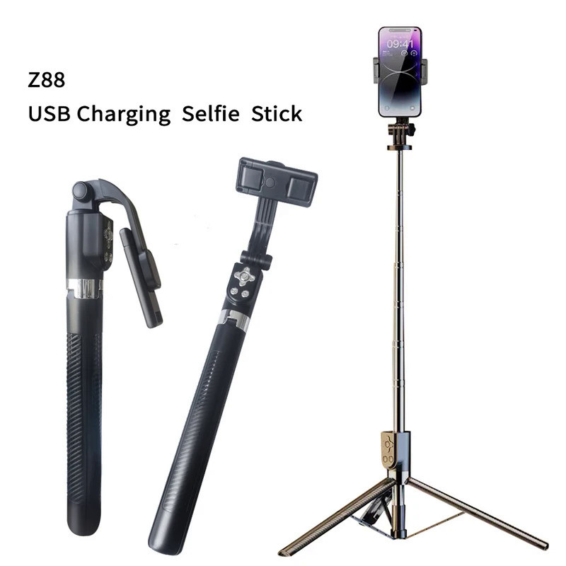 Z88 1.65m Wireless Mobile Phone Selfie Stick Tripod Stand  Bluetooth Remote Expansion Tripod IPhone 