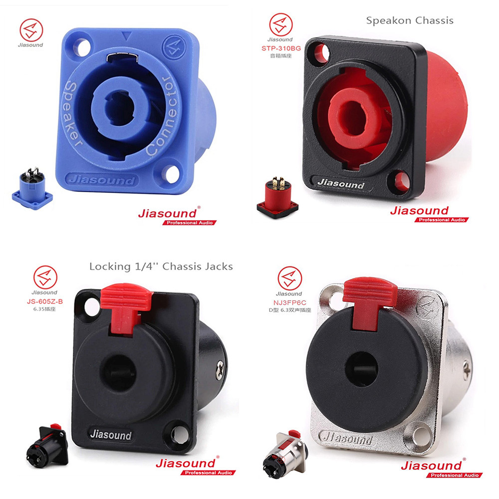 D ประเภทแผงแพทช์ตู้ 1U Balanced XLR BNC SDI 6.35 CAT6 USB3.0 ขั้วต่อลําโพงพูด HDMI