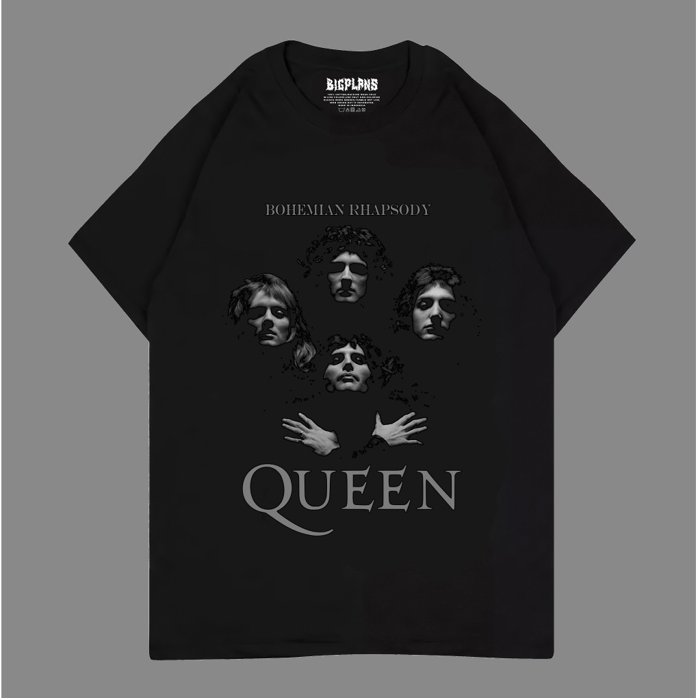 เสื้อยืดวงดนตรี Queen สไตล์ร็อคทำจากผ้าฝ้ายแท้ S-5XL