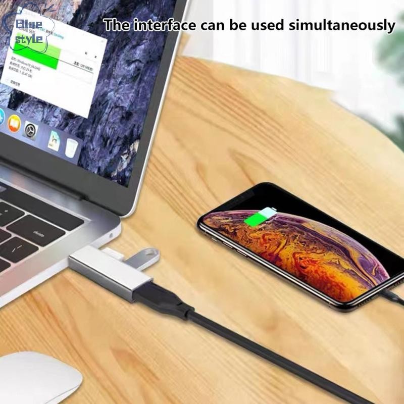 Bluestyle 3 In 1 แท่นขยาย HUB USB 3.0/Type-C 3.0 ถึง 3 USB Multi Port HUB OTG อะแดปเตอร์หลาย Expander สําหรับแล็ปท็อปพีซีใหม่