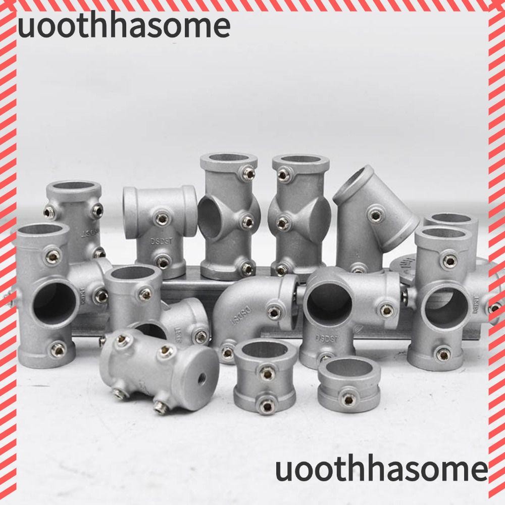 Uothhasome ขั้วต่อท่อ, 1\2/3\4" ตัวยึดกรอบหัวเข็มขัดคงที่, อลูมิเนียมอัลลอยด์มุมเหล็ก DIY ขั้วต่อท่อวงกลมชั้นวางท่อเหล็ก