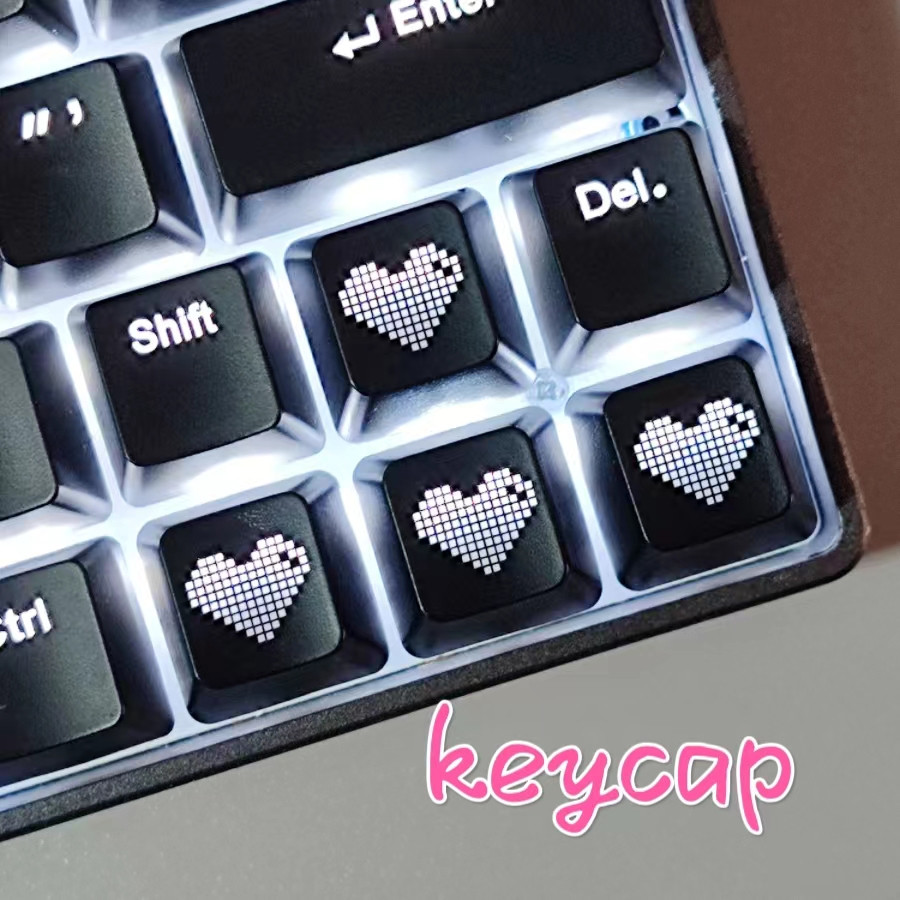 ปุ่มกดรูปหัวใจปุ่มกดน่ารักสําหรับคีย์บอร์ดแบบกลไก ชั่วโมง