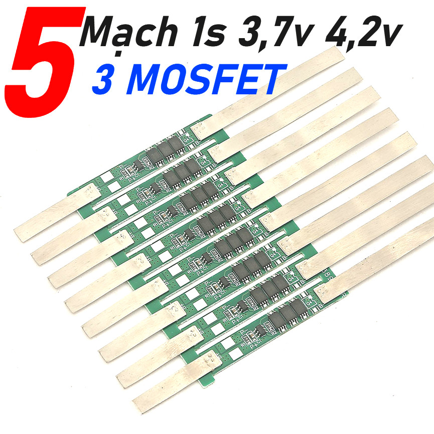 Combo 5 วงจรป้องกันการคายประจุอัตโนมัติ 1s 3Fet 7A MAX สําหรับแบตเตอรี่ 3.7v ทํา 1s 4.2v แบตเตอรี่ L
