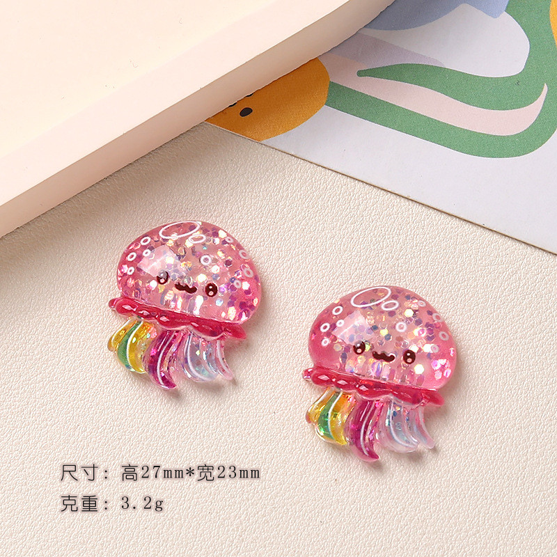 การ์ตูน Fine กระพริบสัตว์ทะเล Jibits Croc ปลาหมึก Crocss Jibbit Charm ปลาดาว Crocss สีชมพูปู Jibbits สําหรับผู้หญิงอุปกรณ์เสริมรองเท้า