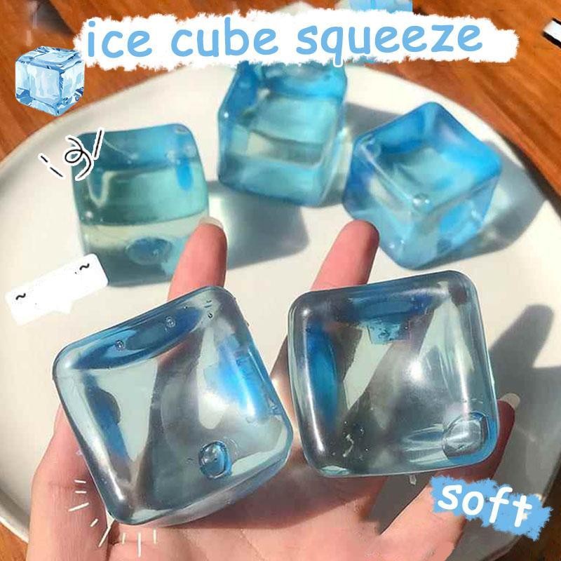 Ice Cube ของเล่นบีบ Ice Cube Squishy ของเล่นหยิกโปร่งใส Maltose ความเครียดบรรเทาของเล่น Decompressio