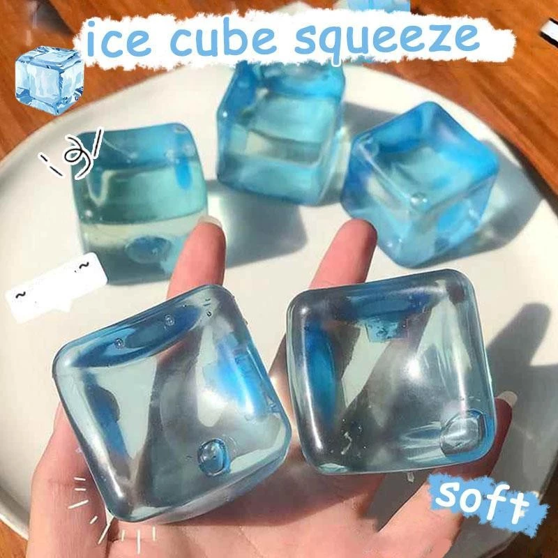 Ice Cube บีบ Ice Cube Squishy ของเล่นหยิกโปร่งใส Maltose ความเครียดบรรเทาของเล่น Decompression ของเล่น antirtth