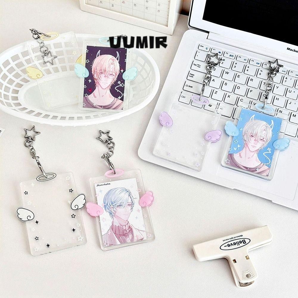 Uumir ที่ใส่บัตร, Wings Stars อะคริลิครูปถ่ายฝาครอบป้องกัน, การ์ตูน Kawaii ID Card Holder นักเรียน