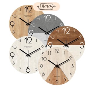LOVIVER นาฬิกาแขวน Wall Art Non Ticking Mute แฟชั่น 12 นิ้ว …
