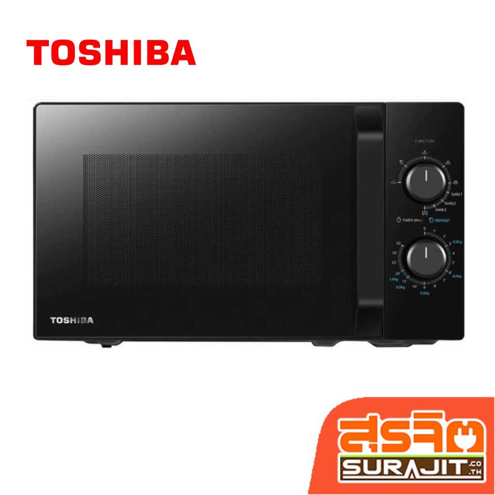 TOSHIBA เตาไมโครเวฟ มีระบบย่าง ขนาด 20 ลิตร สีดำ รุ่น MW2-MG20PE(BK) (22472)