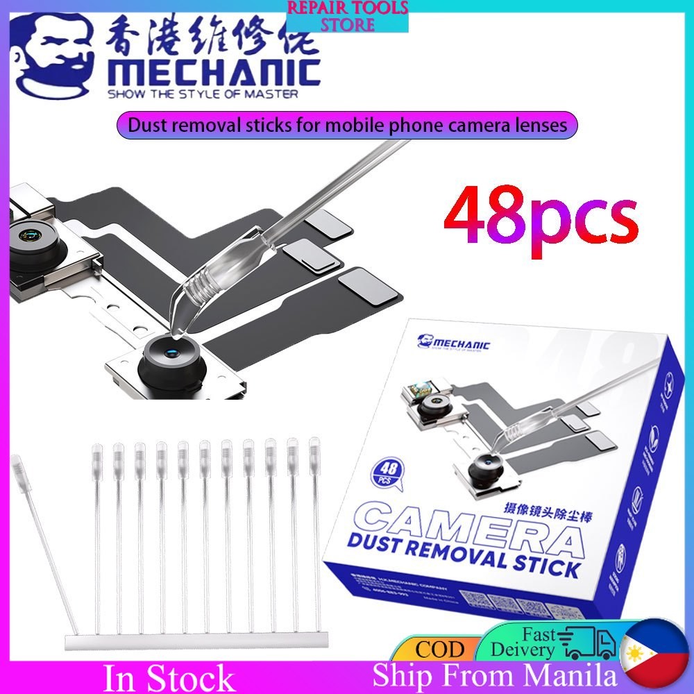 Mechanic CD48 ทําความสะอาดเลนส์กล้อง 48 ชิ้น/กล่องกําจัดลายนิ้วมือฝุ่นสําหรับโทรศัพท์กล้องเลนส์เครื่องมือทําความสะอาดหน้าจอ