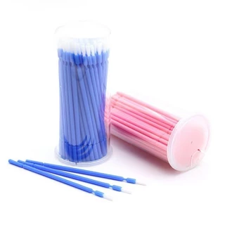 แปรงไมโครยาวทันตกรรมแบบใช้แล้วทิ้ง 100 ชิ้น - Gingival Applicator, 10 ซม., สีฟ้า/สีชมพูตัวเลือก