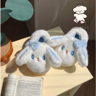 Xixitiao รองเท้าแตะ ผ้าฝ้าย EVA พื้นนิ่ม ลายกระต่ายน่ารัก ให…