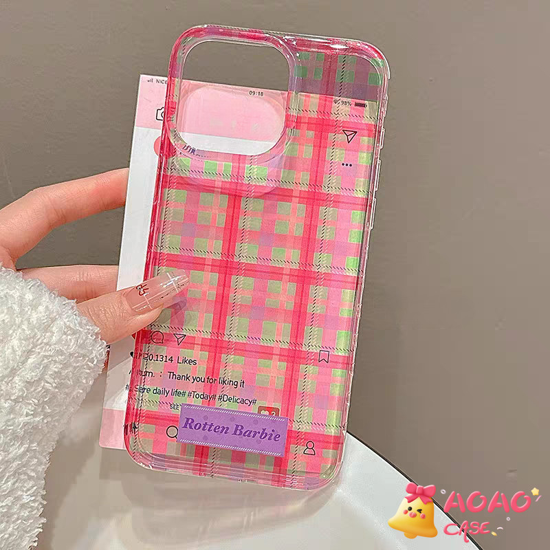 เคส Redmi Note 13 12 11 9 8 10 Pro Max Redmi 12C 13C 12 9C 10C A1 9T 9A 10 9 Poco C65 C55 M3 X5 X6 รูปแบบกริดสดหวาน - รูปที่ 3
