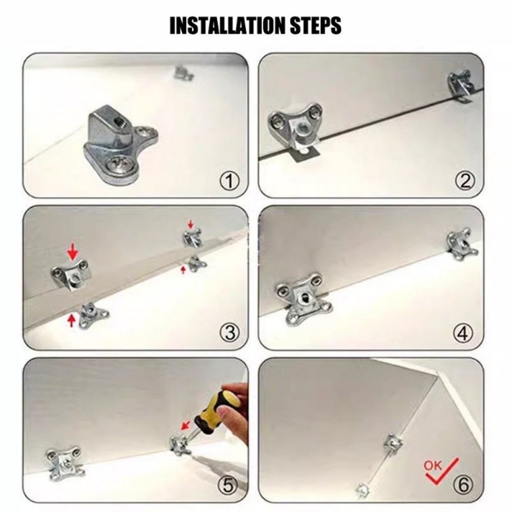 สแตนเลส ล-รูปวงเล็บมุมเฟอร์นิเจอร์วงเล็บมุมร่วมมุมเชื่อมต่อสําหรับชั้นวางตู้โต๊ะเก้าอี้ - รูปที่ 6