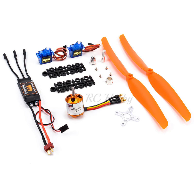 KS ใหม่A2217 2217 1100KV 1250KV 2300KV Brushlessมอเตอร์ 40A ESC SG90 Servo 6035 8060 1060 PROPสำหรับ