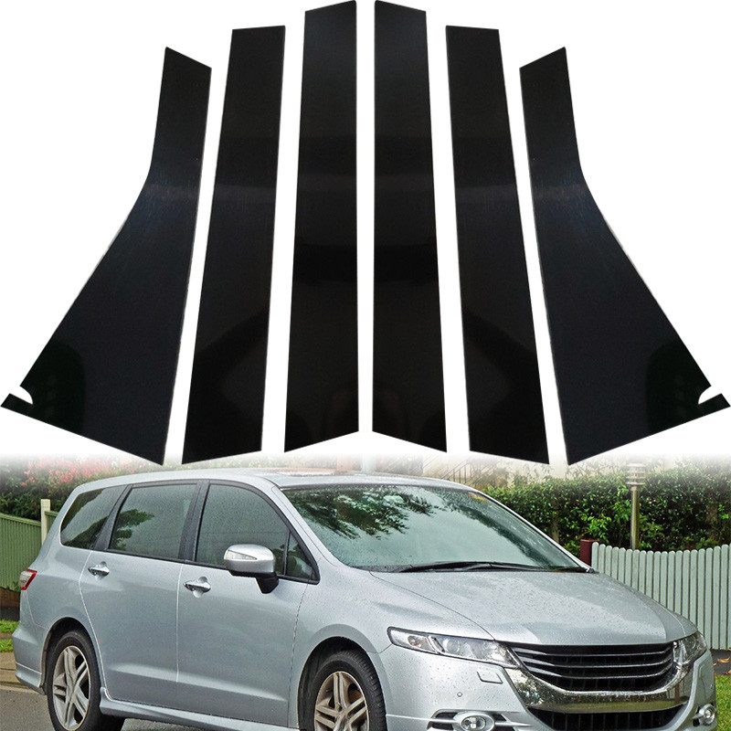 หน้าต่าง Trim ครอบคลุมคอลัมน์ฟิล์ม BC เสาโพสต์สติกเกอร์สําหรับ Honda Odyssey RB3/4 2009-2014