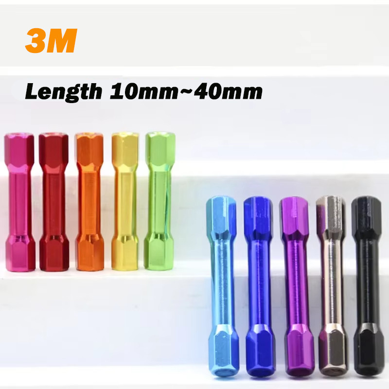1 ชิ้น M3 อลูมิเนียม Standoffs Stud M3*10/15/20/25/28/30 ~ 40 มิลลิเมตร Colourful Hex อลูมิเนียม Standoff คอลัมน์ FPV Quadcopter Drone Fastener