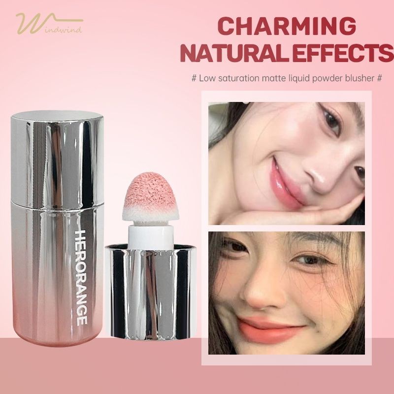WD HERORANGE บลัชออนแบบเหลว คอนทัวร์ เพิ่มผิว กระจ่างใส บลัชออนแบบเหลวที่ให้ความชุ่มชื้นและกระจ่างใส