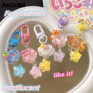 ในไทย-พร้อมส่ง✨พวงกุญแจ จี้เมฆ แป้งแวววาว น่ารัก สไตล์เกาหลี นักเรียน ผู้ชายและผู้หญิง สําหรับกระเป๋านักเรียน 2024ใหม่-M