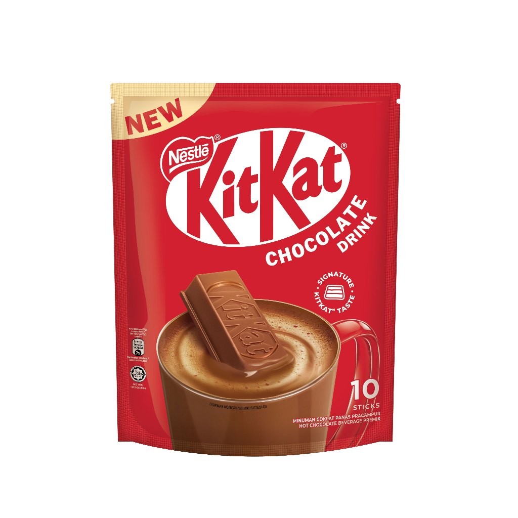 Kitkat Chocolate Drink 3 in 1 ช็อคโกแลตชงพร้อมดื่มจาก Kitkat 1 ห่อ 10ซอง