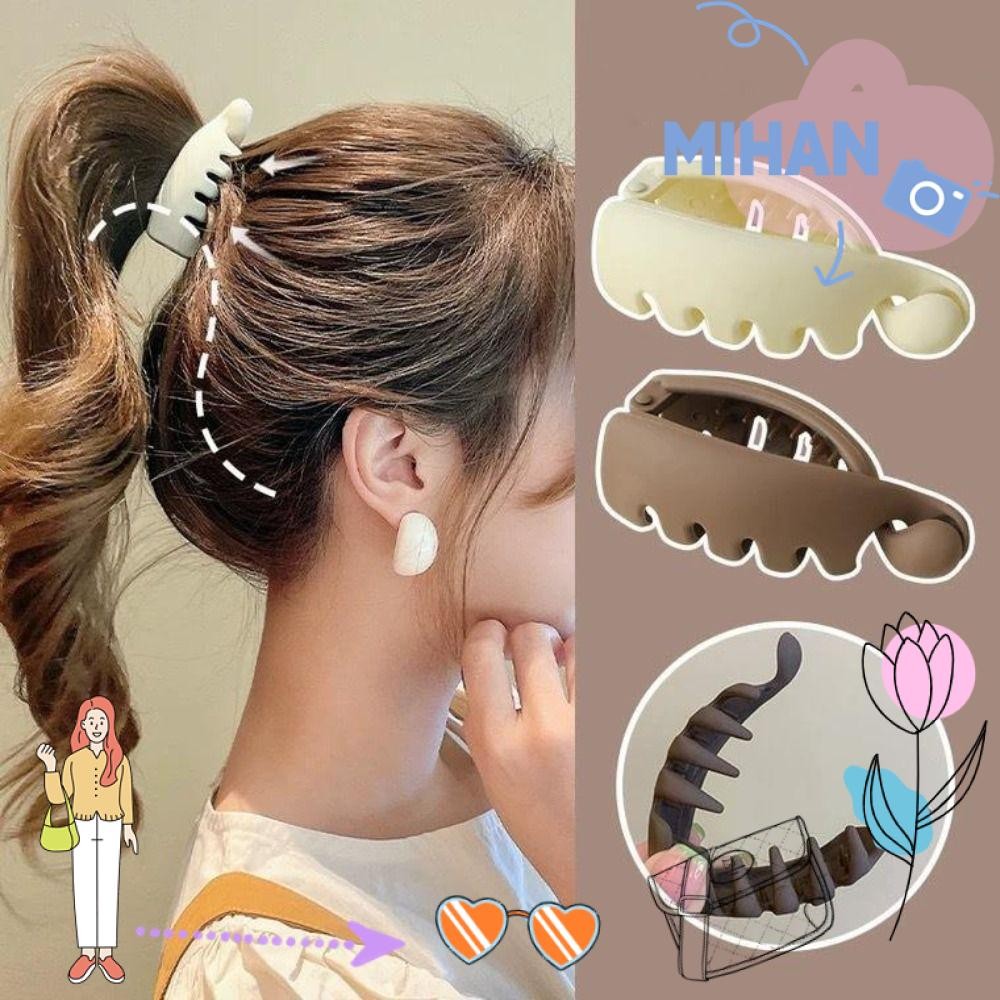 Mh Banana Hairgrip, แฟชั่นเกาหลี Twist Claw คลิป, Headwear การออกแบบที่เรียบง่ายผู้ถือผมหางม้าสําหรับผู้หญิงสาว