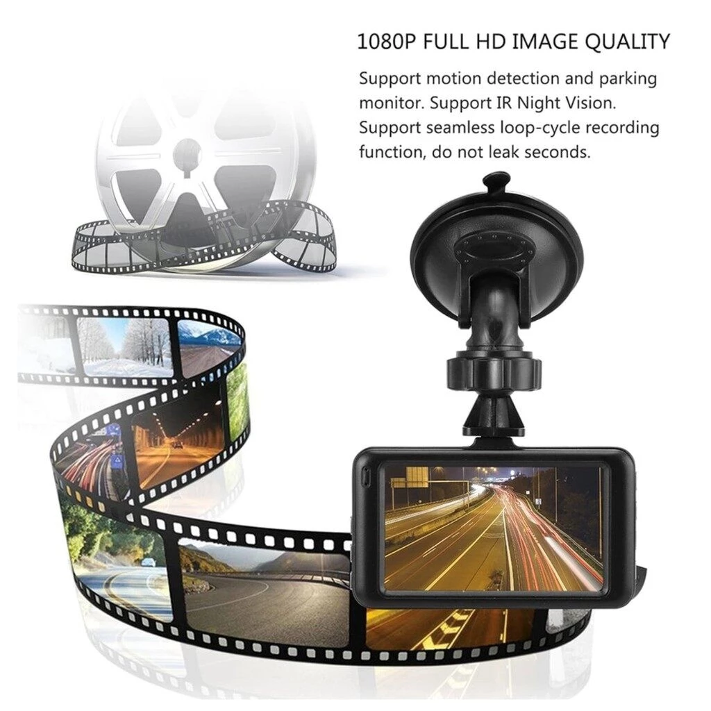 [พร้อมส่ง]กล้องติดรถยนต์หน้า/หลัง รุ่น บันทึกภาพ Full HD 1080P เลนส์มุมกว้าง 140/กล้องติดรถยนต์หน้าหลัง Car Camer thumbnail 4