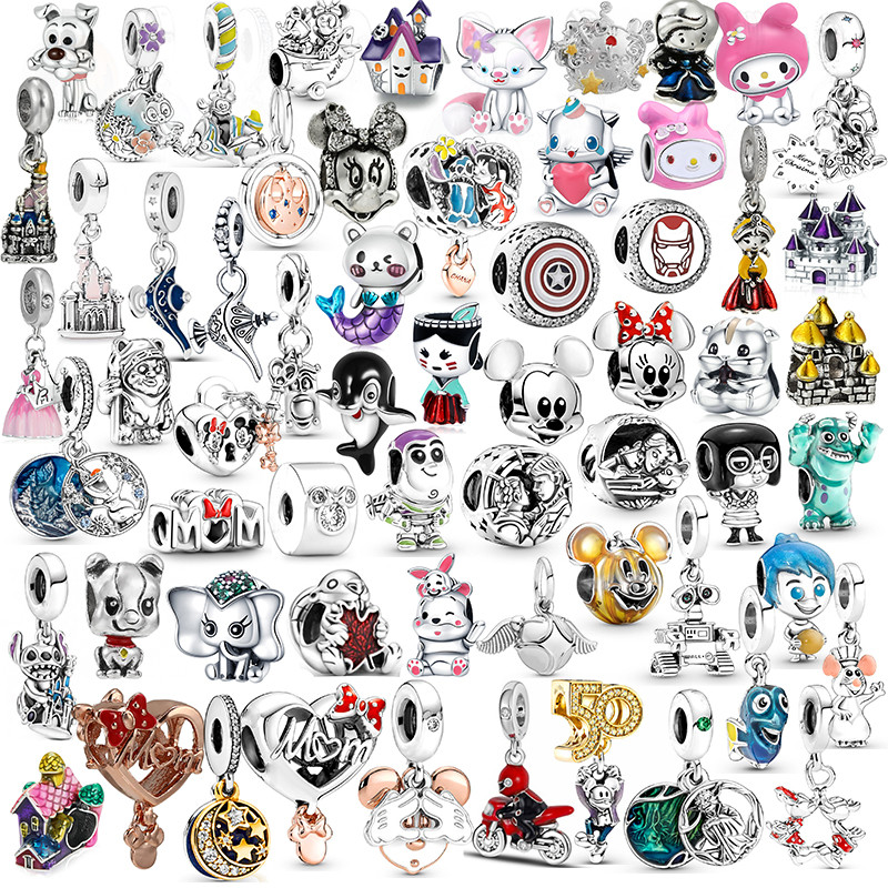 การ์ตูนการ์ตูน Mickey สร้อยข้อมือลูกปัดพร้อมสต็อกสีเขียว Hairy Monster Bus Lele Diy ลูกปัดหลวมแฟชั่นเครื่องประดับ
