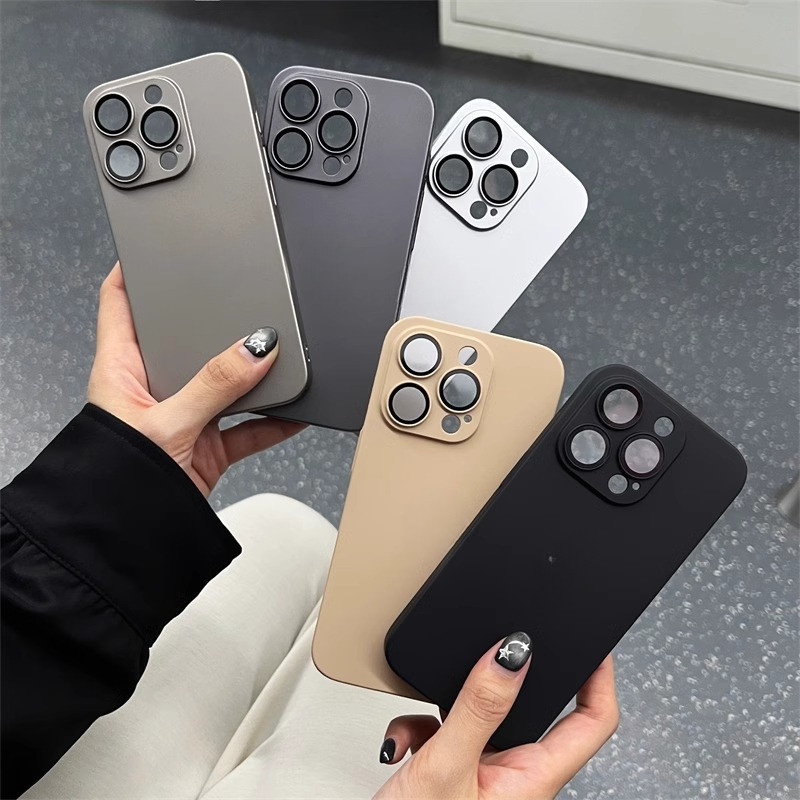 เคสโทรศัพท์แบบแข็ง 0.33 มม. บางพิเศษ เหมาะสําหรับ iPhone 16 Pro MAX 15 14 Pro MAX 13 12 11 14PLUS กล้องป้องกันฟิล์มพร้อมเลนส์