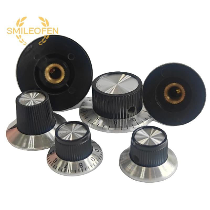 [Smileofen] 1pc 6MM Shaft Effect Pedal Knob DIY อุปกรณ์เสริม Chrome Top Vintage กีตาร์ AMP เครื่องขยายเสียงปุ่มลูกศรตัวบ่งชี้ลูกบิดใหม่