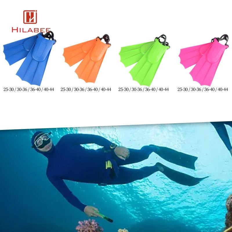Hilabee Snorkel Fins อุปกรณ์ดําน้ําตื้นอุปกรณ์ดําน้ําว่ายน้ําการฝึกอบรมรองเท้าฟุตอุปกรณ์ดําน้ําตื้นสําหรับเดินทางตีนกบว่ายน้ําสําหรับมืออาชีพ