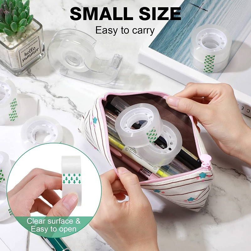 เทปโปร่งใสขนาดเล็กเทปซ่อมไม่ทําเครื่องหมายเครื่องมือบรรจุภัณฑ์ ทําเอง โรงเรียนสํานักงานบ้านบรรจุภัณฑ์เทปเหนียว