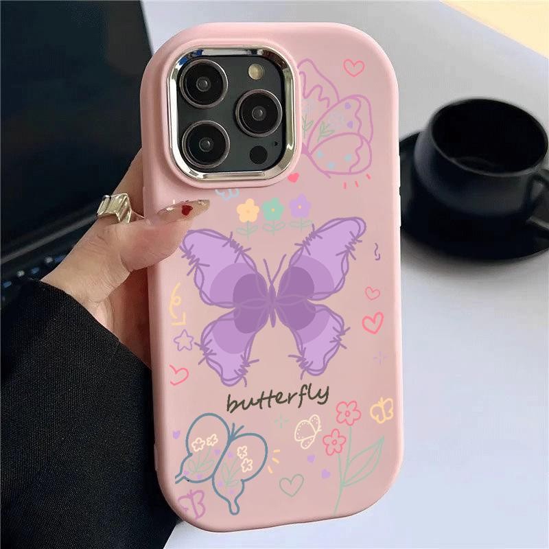 HP สําหรับ IQOO U5x Z7i Z9 5G Z9X 5G กรอบรูปไข่นุ่ม Chrome สวย Word-Word เคสโทรศัพท์