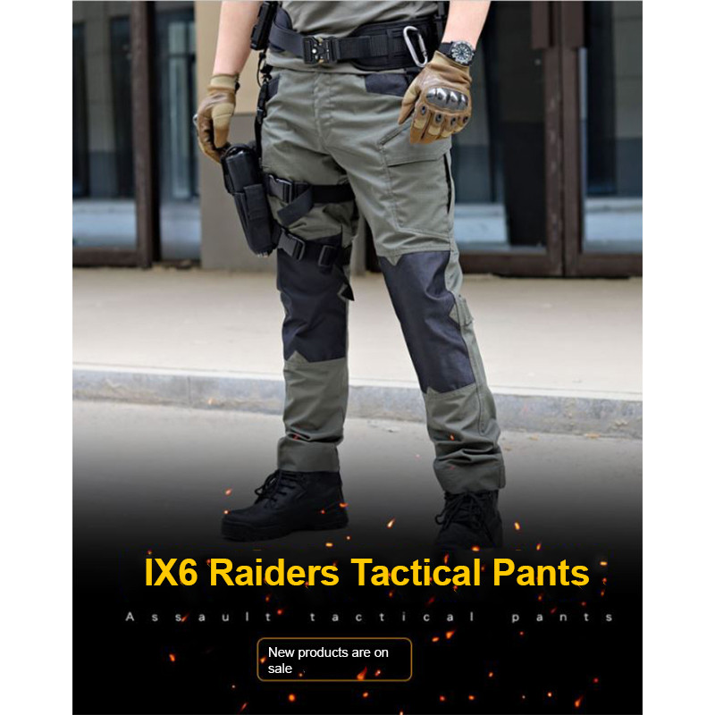 ZITY🔥กางเกงคาร์โก้ผู้ชาย IX6/IX11 S-3XL หลายกระเป๋า  กันน้ำ ดูดซับเหงื่อ ชุดฝึกซ้อม ดูดซับเหงื่อ⚡กรุงเทพจัดส่งสินค้า - รูปที่ 4