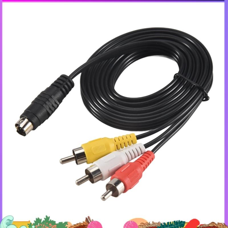 Super 1.5M 4.9ft 3 Male to 4 Pin S-Video Male TV PC Conversion Cable