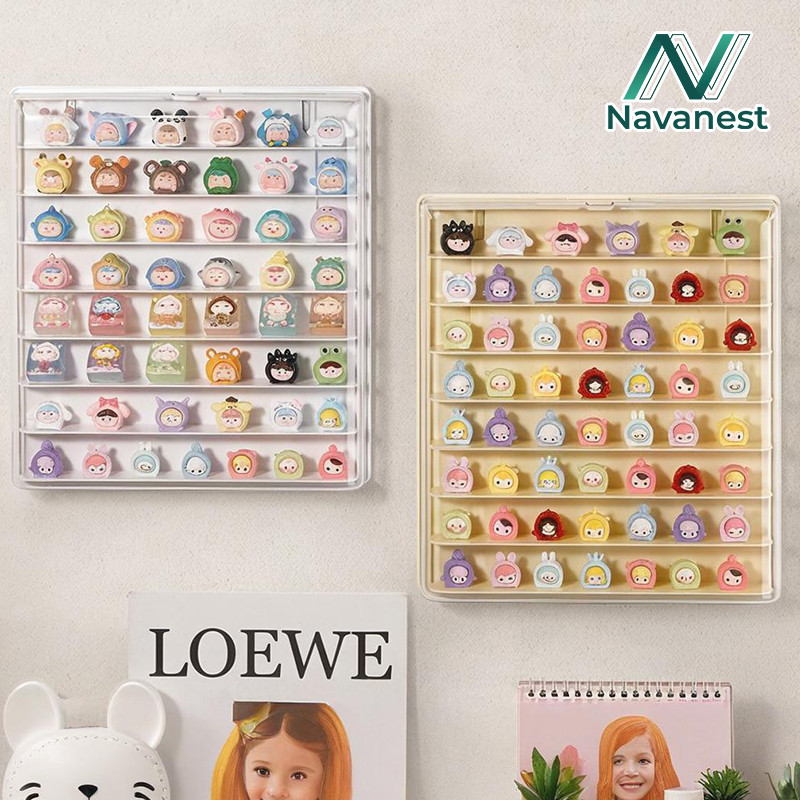 Navanest Moe Li กล่องโชว์ โปร่งใส กันน้ำ กันฝุ่น กล่องเพื่อการจัดเก็บ แขวนผนัง ตู้แสดง ยืนแสดงอะคริล