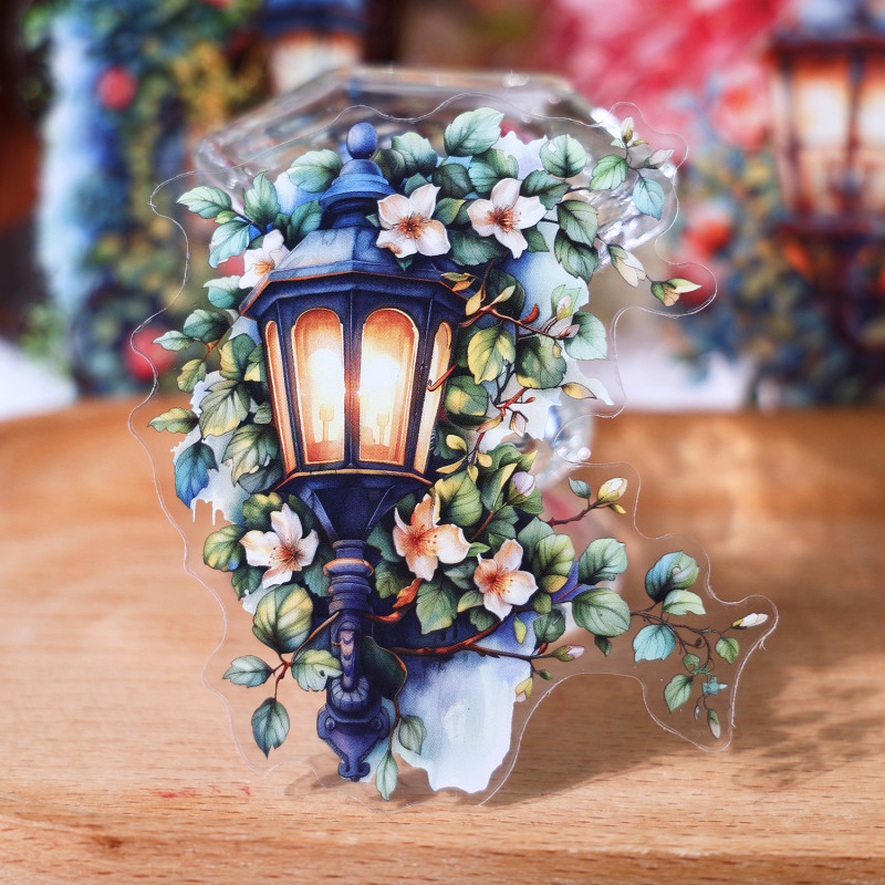 เว่ยเว่ย 20 ชิ้น [ชุดฤดูใบไม้ผลิดอกไม้] บัญชีมือมูลนิธิวารสารสติกเกอร์สัตว์เลี้ยงสติกเกอร์กระดาษสมุดวัสดุชุดสมุด