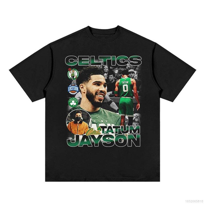 เสื้อยืดพิมพ์ลาย เสื้อยืดคอกลมแขนสั้นพิมพ์ลาย Jason NBA Star Tatum สไตล์เดียวกันสําหรับผู้ชายผู้หญิง