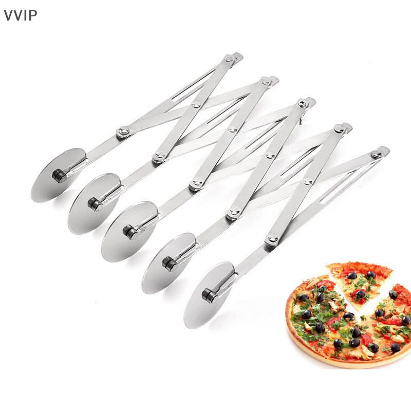 Vvth ลูกกลิ้งตัดแบ่งแป้งโด พิซซ่า 3 5 7 ล้อ สเตนเลส ยืดหยุ่น VVTH - รูปที่ 2