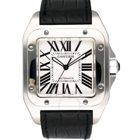 Cartier Santos De Cartier Series นาฬิกาข้อมืออัตโนมัติ หน้าปัดขนาดใหญ่ 44.2 มม. สําหรับผู้ชาย