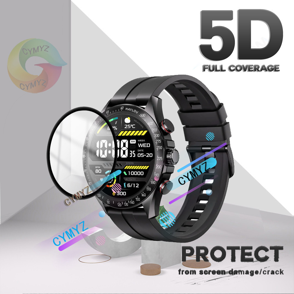 Haylou ฟิล์มกันรอยหน้าจอ พลังงานแสงอาทิตย์ 5D แบบเต็มจอ สําหรับ haylou solar pro