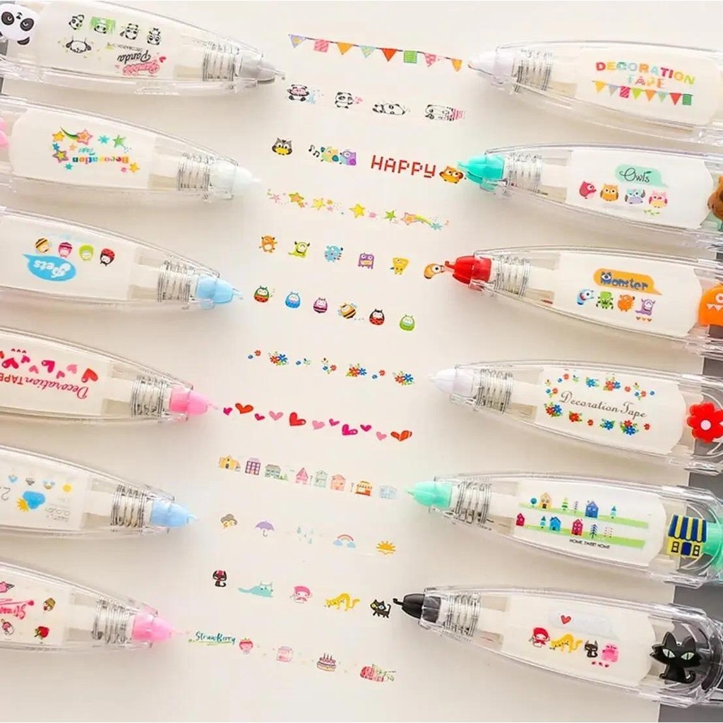 Kawaii ตกแต ่ งเทปแก ้ ไข DIY น ่ ารักเกาหลีญี ่ ปุ ่ นความงามสําหรับนักเรียนหญิงเครื ่ องเขียน Back to School Supplies