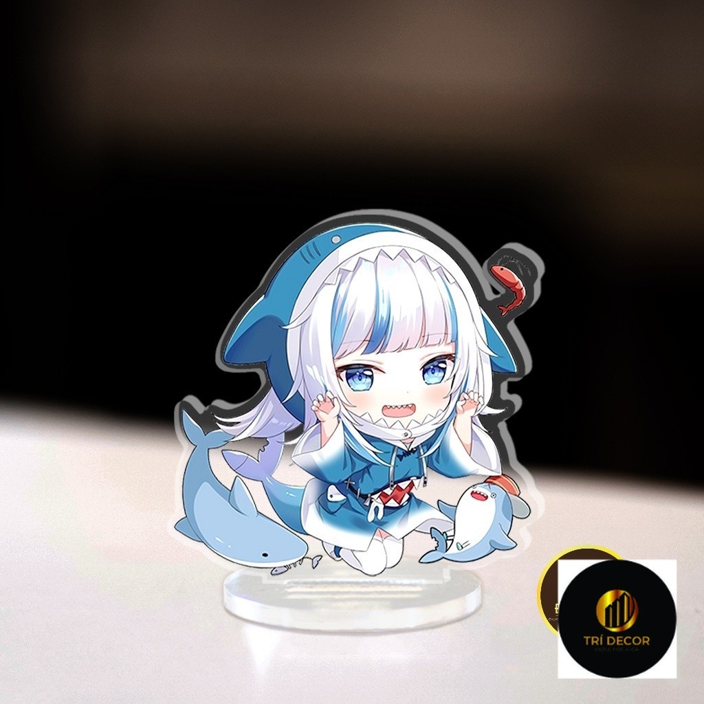 Mini รุ่น Vtuber Shoto Hololive Gawr Gura Virtual Youtuber ญี่ปุ่นตกแต่งการศึกษามุม 3 ซม. - Mica Hoa