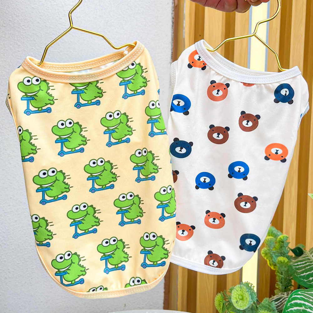 【Hipidog】เสื้อกั๊ก พิมพ์ลายหมีน่ารัก สําหรับสัตว์เลี้ยง สุนัข แมว ไซซ์ S-5XL