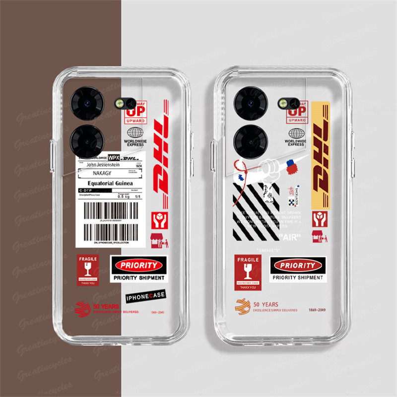 เคสโทรศัพท์มือถือแบบนิ่ม ใส บางมาก ลาย DHL สําหรับ Tecno Pova 5 LH7n Tecno Pova 5 Pro LH8n