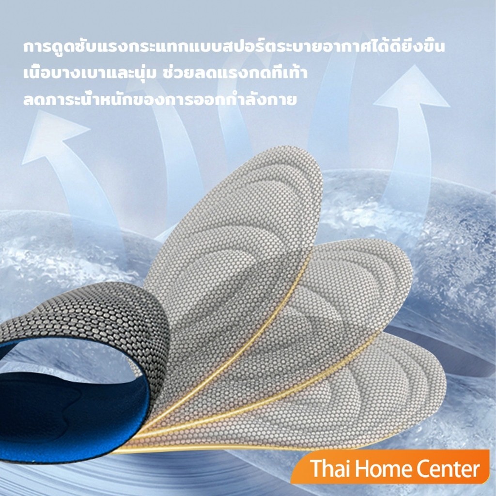 แผ่นรองเท้าเพื่อสุขภาพ ใส่สบาย ป้องกันการปวดเท้า ขนาด 35-46 insoles