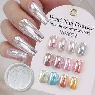 Moonlight Mirrors Nail Powder Metallic Pigment เล็บเจล Polish Pearl Dust Glitter Aurora Shiny Pearl Nail Nail